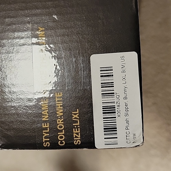 CUTE TO THE CORE White Bunny Kids SLIPPERS, NIB - Picture 7 of 7